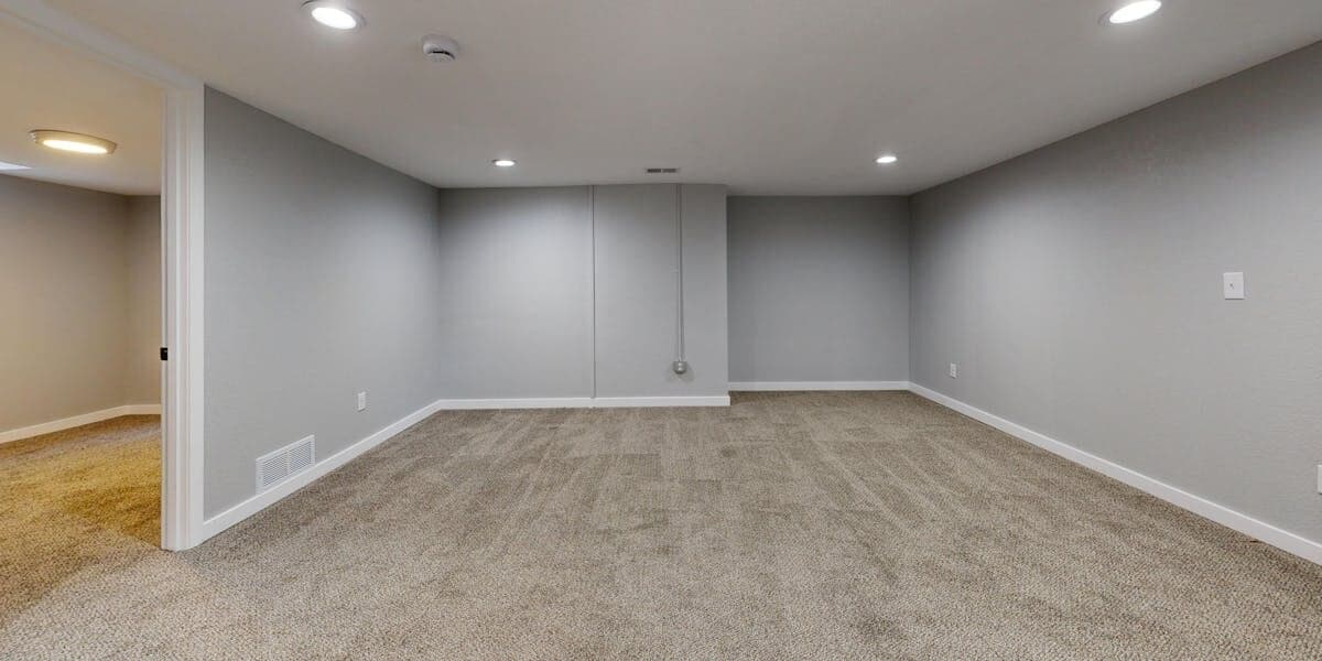 Aerial neighborhood view in Ohio